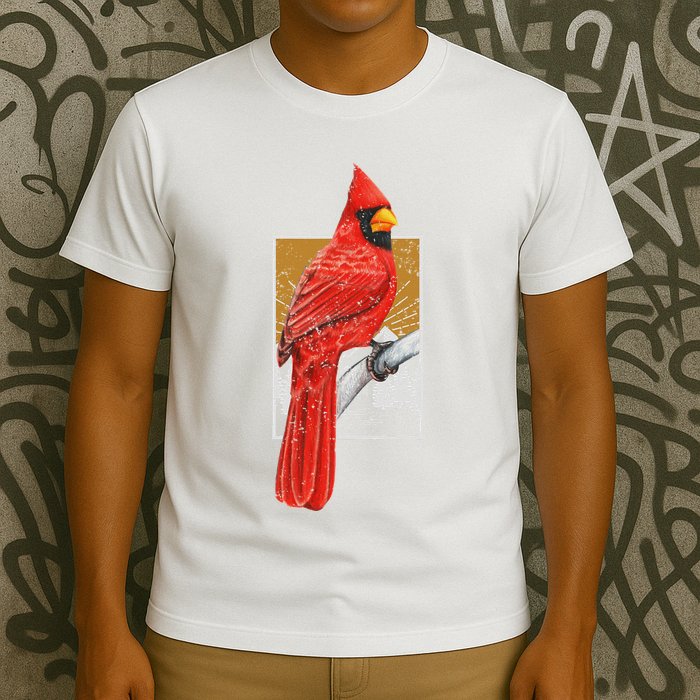 Red Cardinal Bird Watcher Bird Watching Vintage Nature Bird T-Shirt