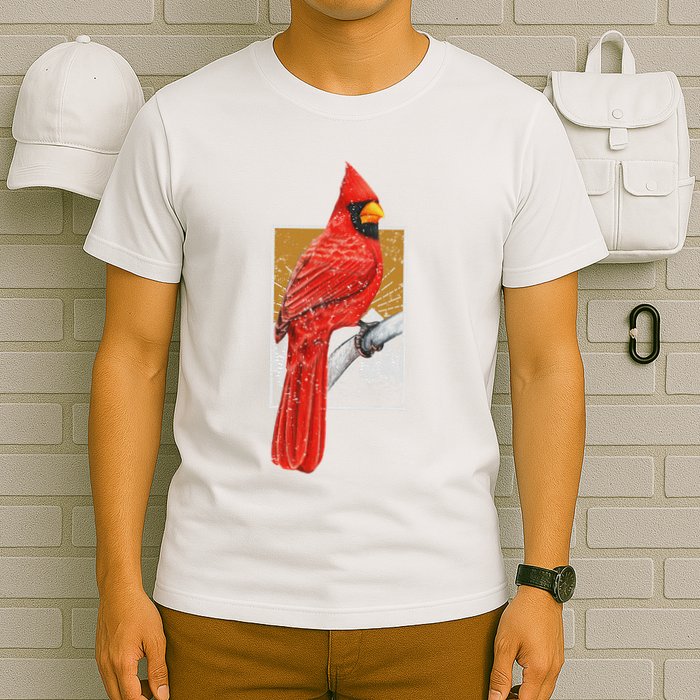 Red Cardinal Bird Watcher Bird Watching Vintage Nature Bird T-Shirt