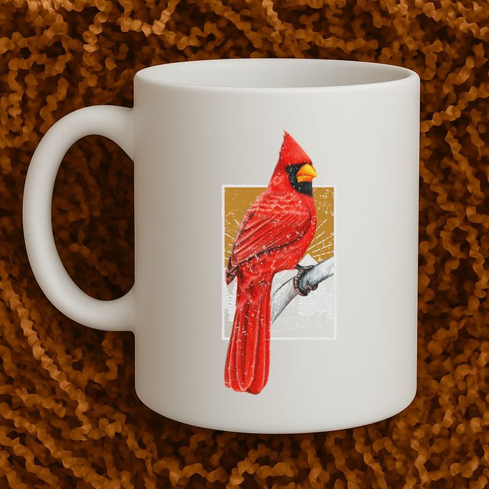 Red Cardinal Bird Watcher Bird Watching Vintage Nature Bird Mug