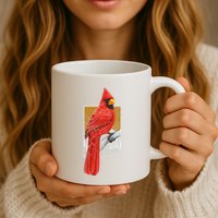 Red Cardinal Bird Watcher Bird Watching Vintage Nature Bird Mug