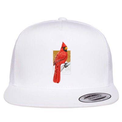 Red Cardinal Bird Watcher Bird Watching Vintage Nature Bird Flatbill Hat