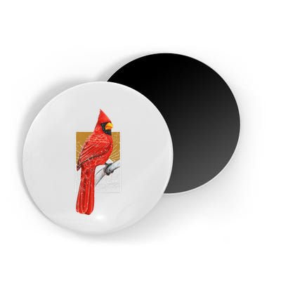 Red Cardinal Bird Watcher Bird Watching Vintage Nature Bird Magnet