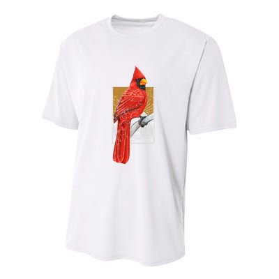 Red Cardinal Bird Watcher Bird Watching Vintage Nature Bird Youth Performance Sprint T-Shirt