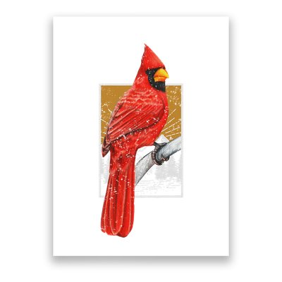 Red Cardinal Bird Watcher Bird Watching Vintage Nature Bird Poster