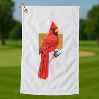 Red Cardinal Bird Watcher Bird Watching Vintage Nature Bird Golf Towel