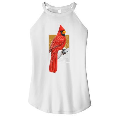 Red Cardinal Bird Watcher Bird Watching Vintage Nature Bird Women's Perfect Tri Rocker Tank
