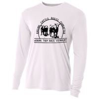 Raising Cattle Builds Character Working Them Builds Cooling Performance Long Sleeve Crew