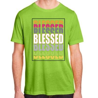 Retro Colored Blessed Mashup Adult ChromaSoft Performance T-Shirt