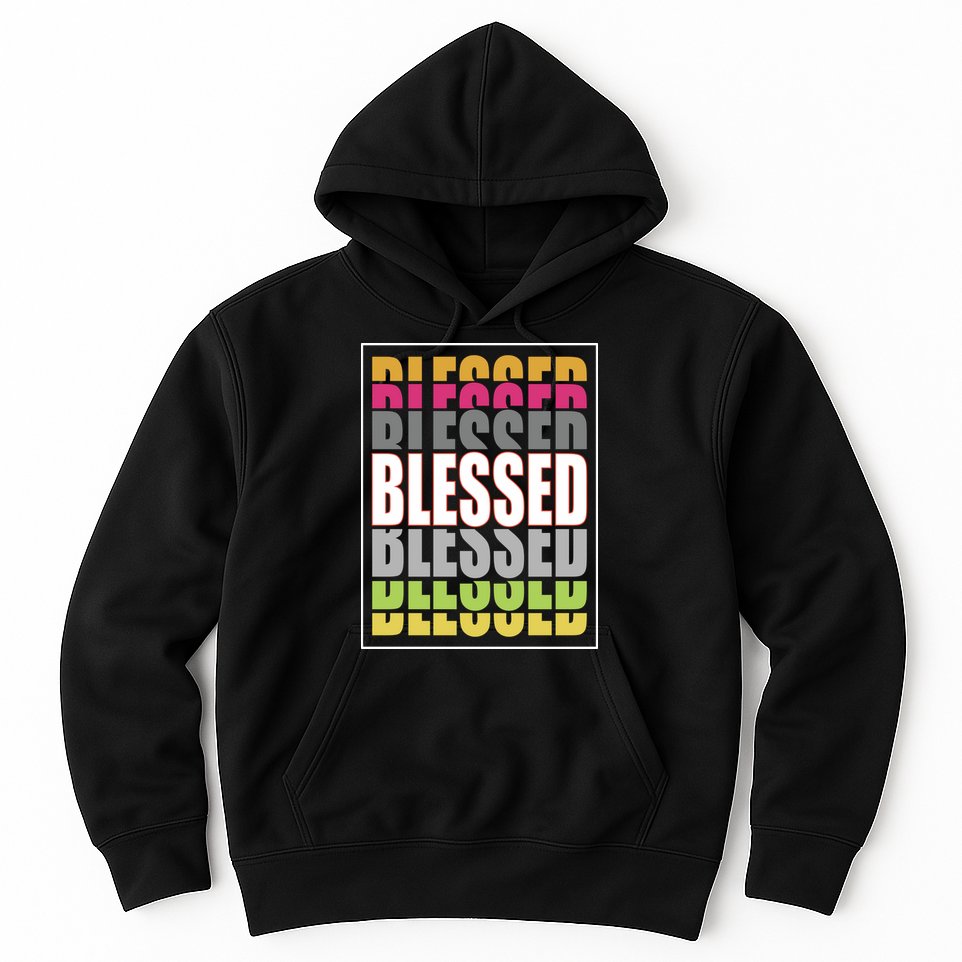 Retro Colored Blessed Mashup Hoodie