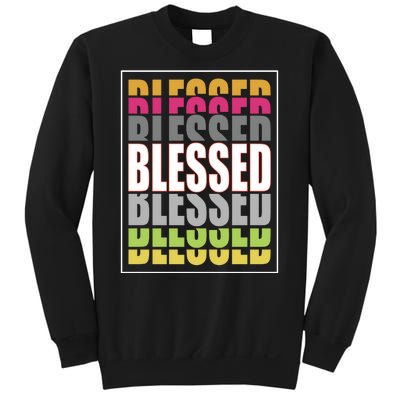 Retro Colored Blessed Mashup Sweatshirt