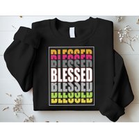 Retro Colored Blessed Mashup Sweatshirt