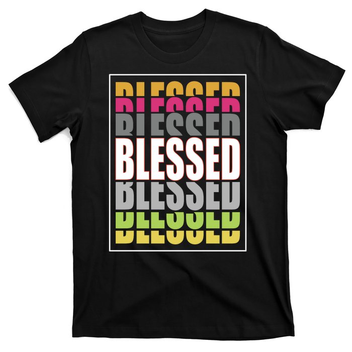 Retro Colored Blessed Mashup T-Shirt