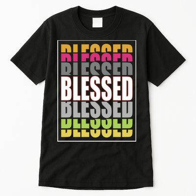 Retro Colored Blessed Mashup Tall T-Shirt