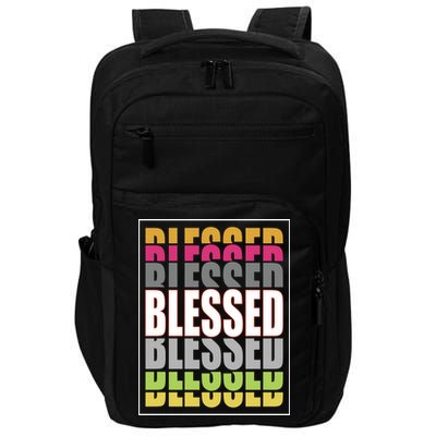 Retro Colored Blessed Mashup Impact Tech Backpack
