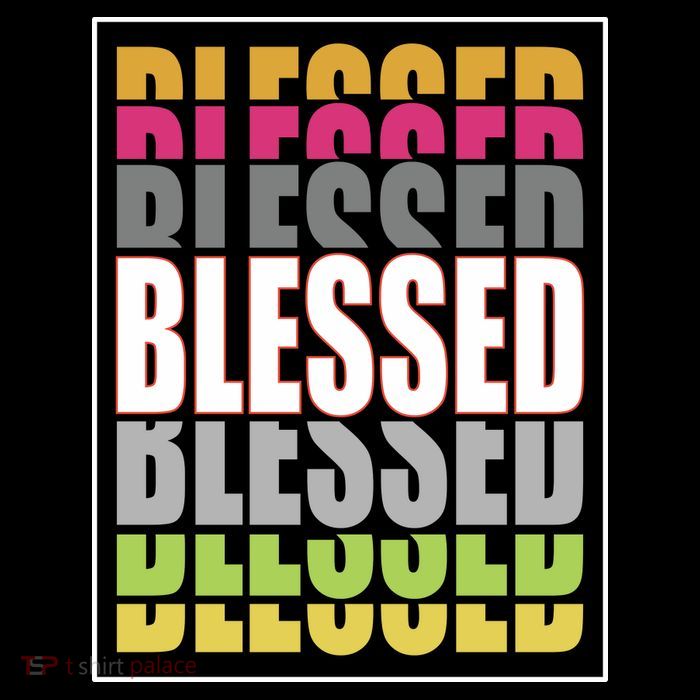 Retro Colored Blessed Mashup Button