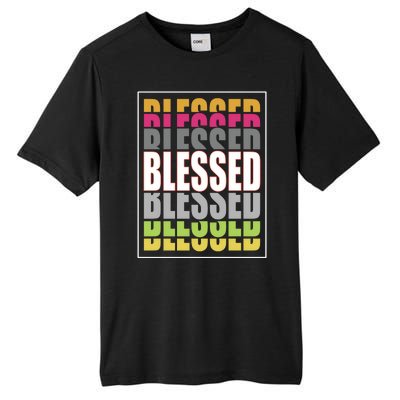 Retro Colored Blessed Mashup Tall Fusion ChromaSoft Performance T-Shirt