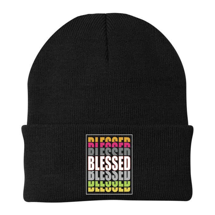 Retro Colored Blessed Mashup Beanie