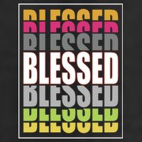 Retro Colored Blessed Mashup Beanie