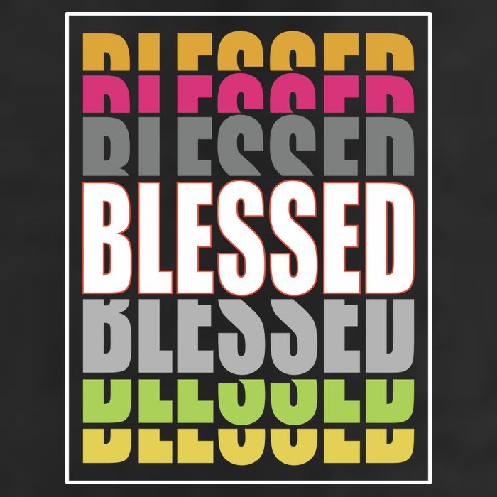 Retro Colored Blessed Mashup Beanie