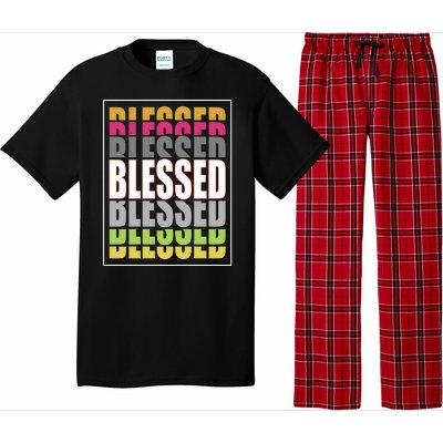 Retro Colored Blessed Mashup Pajama Set