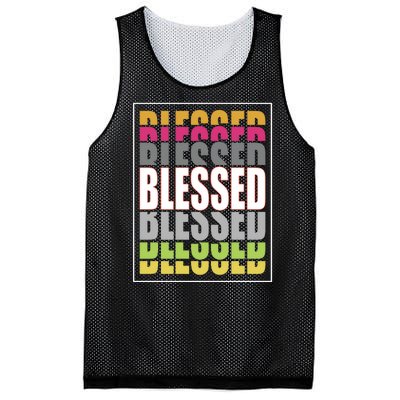 Retro Colored Blessed Mashup Mesh Reversible Basketball Jersey Tank