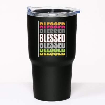 Retro Colored Blessed Mashup Tumbler