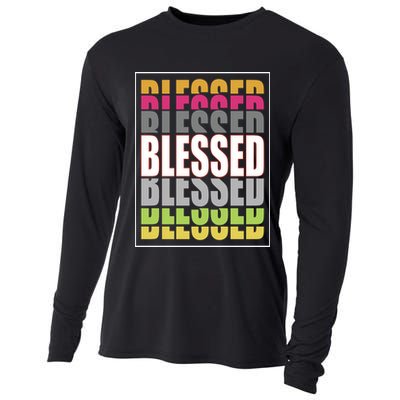 Retro Colored Blessed Mashup Cooling Performance Long Sleeve Crew
