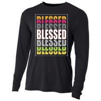 Retro Colored Blessed Mashup Cooling Performance Long Sleeve Crew