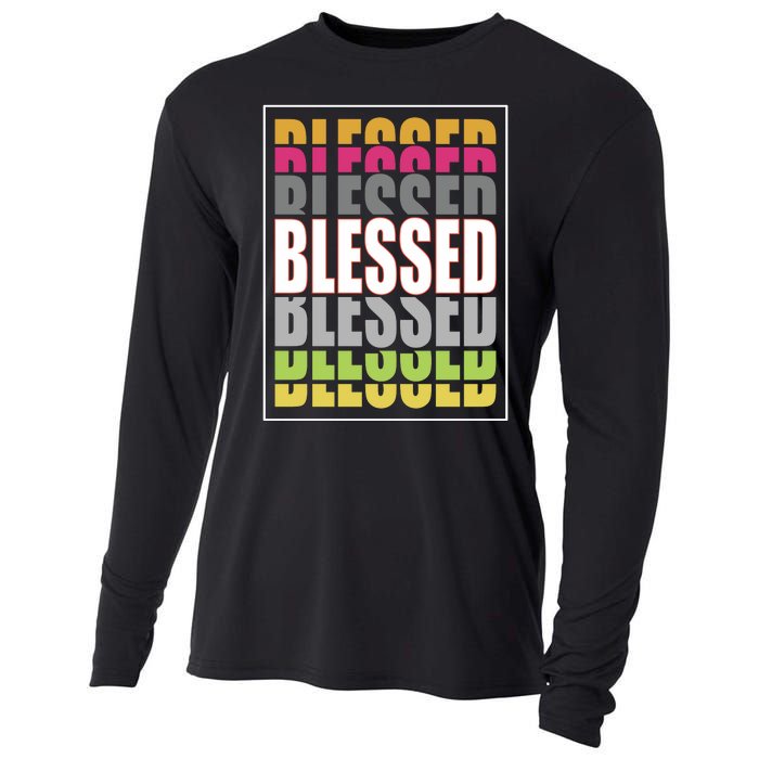 Retro Colored Blessed Mashup Cooling Performance Long Sleeve Crew