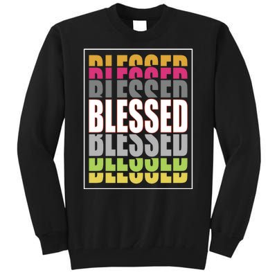 Retro Colored Blessed Mashup Tall Sweatshirt