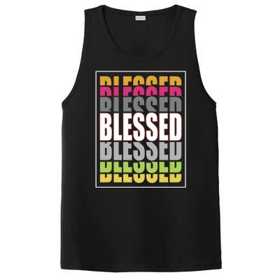 Retro Colored Blessed Mashup PosiCharge Competitor Tank