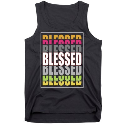 Retro Colored Blessed Mashup Tank Top