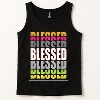 Retro Colored Blessed Mashup Tank Top