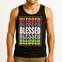 Retro Colored Blessed Mashup Tank Top