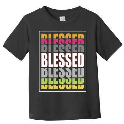 Retro Colored Blessed Mashup Toddler T-Shirt