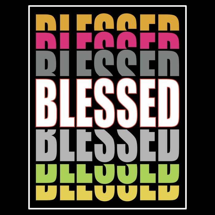 Retro Colored Blessed Mashup Women's Crop Top Tee