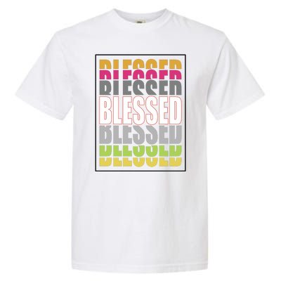 Retro Colored Blessed Mashup Garment-Dyed Heavyweight T-Shirt