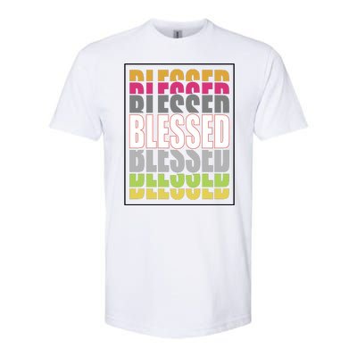 Retro Colored Blessed Mashup Softstyle® CVC T-Shirt