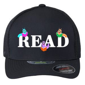 Read Cute Book Worms Flexfit Unipanel Trucker Cap