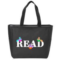 Read Cute Book Worms Zip Tote Bag