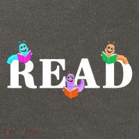Read Cute Book Worms Cotton Canvas Backpack