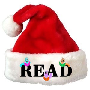 Read Cute Book Worms Premium Christmas Santa Hat