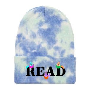 Read Cute Book Worms Tie Dye 12in Knit Beanie