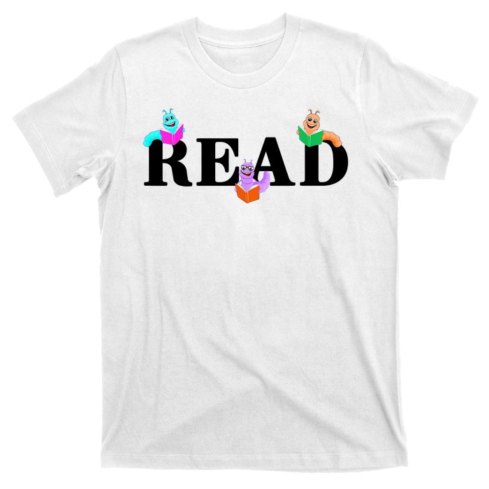 Read Cute Book Worms T-Shirt