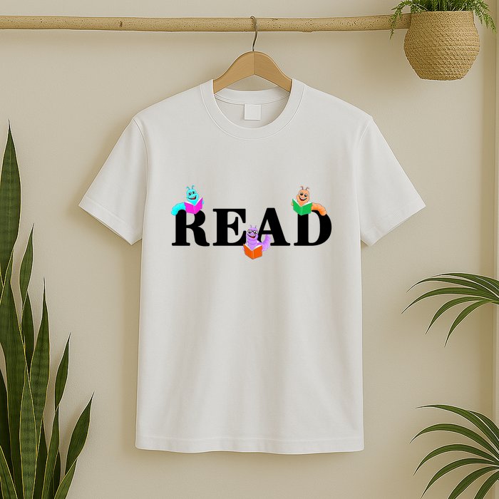 Read Cute Book Worms T-Shirt