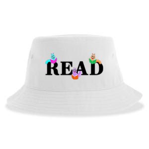 Read Cute Book Worms Sustainable Bucket Hat