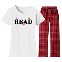 Read Cute Book Worms Women's Flannel Pajama Set