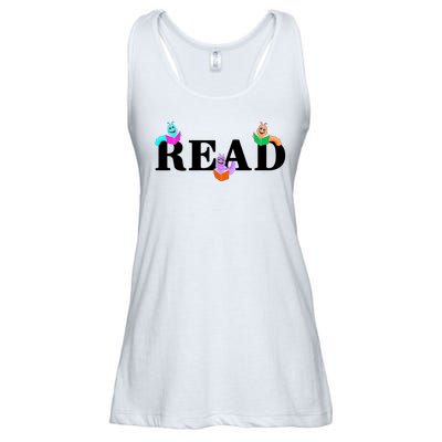 Read Cute Book Worms Ladies Essential Flowy Tank