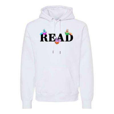 Read Cute Book Worms Premium Hoodie