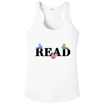 Read Cute Book Worms Ladies PosiCharge Competitor Racerback Tank